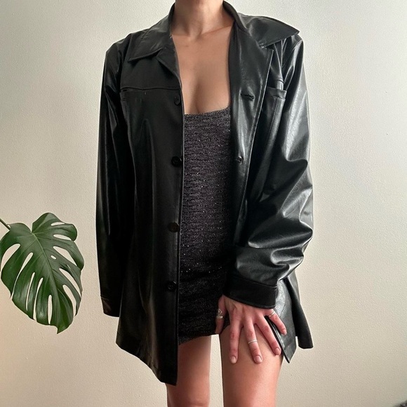 Vintage BC Ethic Outwear Black Leather Jacket - Picture 2 of 8